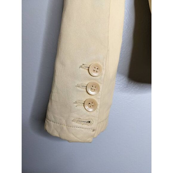 Vince Buttermilk Yellow Leather Jacket 6 - Picture 10 of 16